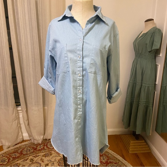 Dresses & Skirts - 🍁 NO BRAND | Denim Button Down Long Sleeve Dress
